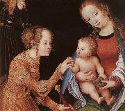 CRANACH, Lucas the Elder The Mystic Marriage of St Catherine (detail) fhg USA oil painting artist